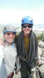 Randy and Ross with rope and rock climbing gear