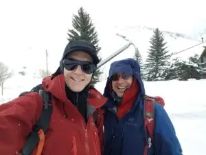 Randy and Ross training with ice axes