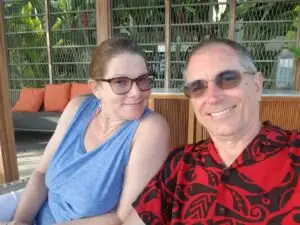 Randy and Lori in Hawaii learning more massage techniques