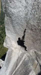 Randy jumaring up a big wall in Yosemite