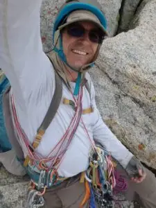 Randy rock climbing Bear Creek Spire